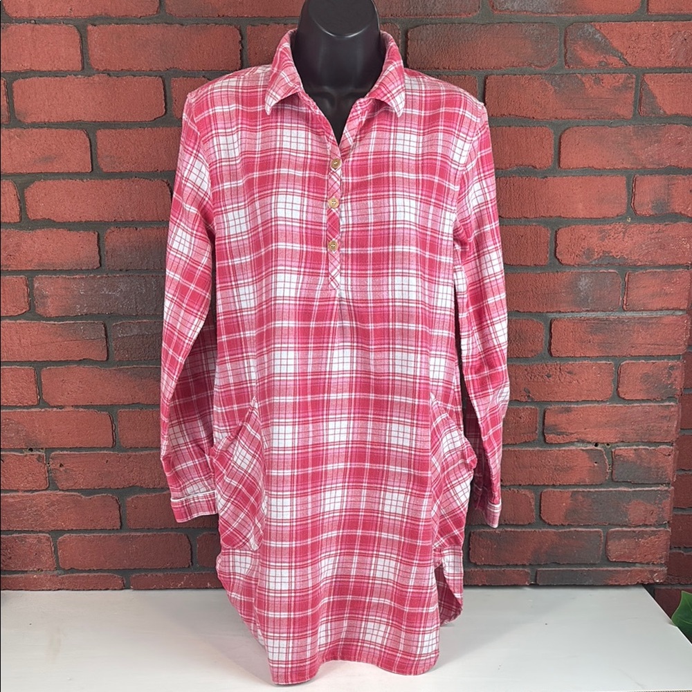 Ugg Shirt Womens Small Red Plaid Long Sleeve Tunic
